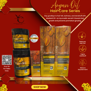Argan Oil Hair Care Shampoo Conditioner Serum And Hair Mask Anti Hair Fall & Renewal 900ml